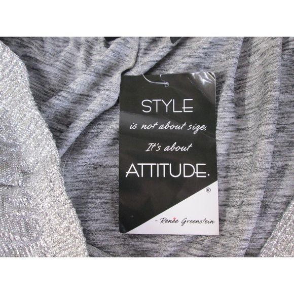 Attitudes by Renee NWT Petite Fabulous Foil Silver Polyester Blend 2XP pants/PJs - Picture 11 of 11